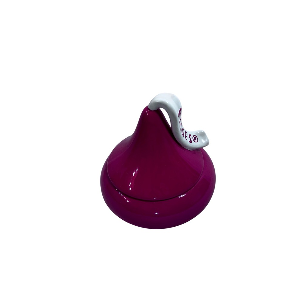 Galerie Hershey's Kisses Ceramic Candy Dish 4.5in Magenta Pink Plume Platter